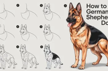 How to Draw a German Shepherd Dog